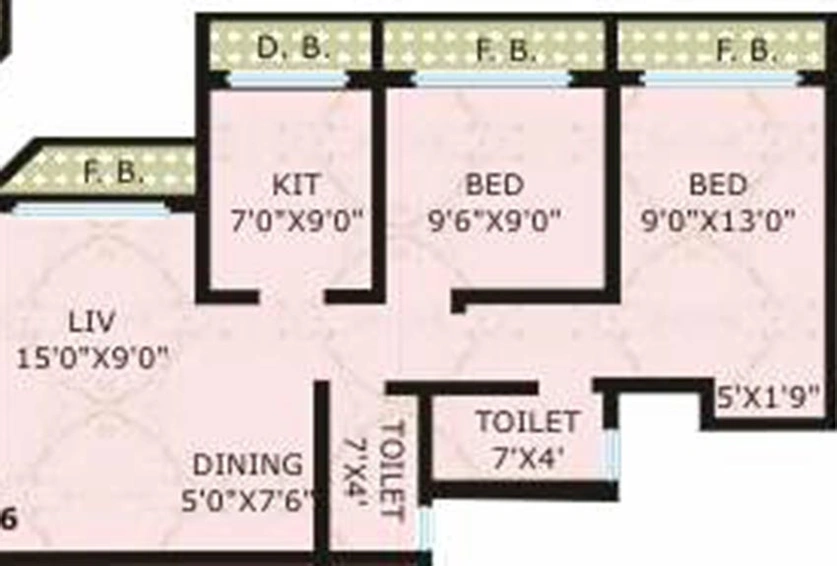 2 BHK Flat in Unique Homes in Virar West, Palghar - Image 821071