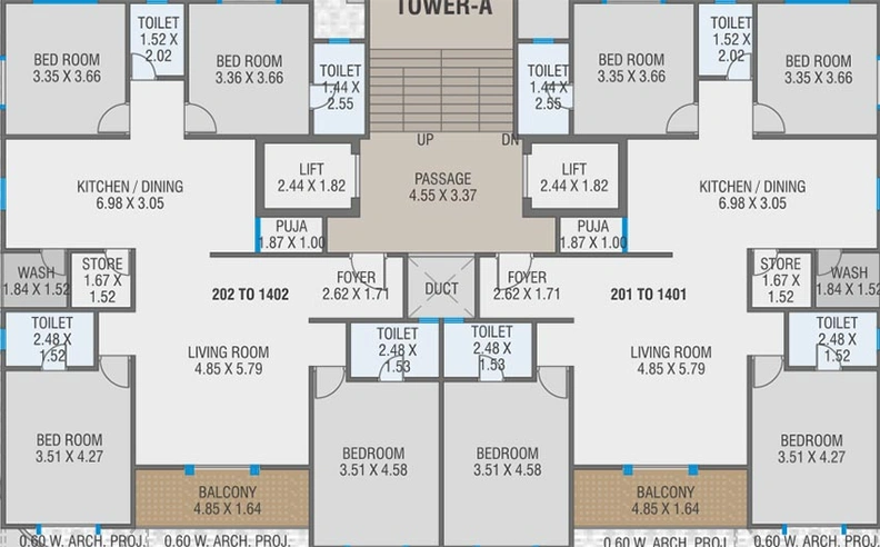 Floor Plan of Earth Arica in Sama Savli Road, Vadodara - Image 184502