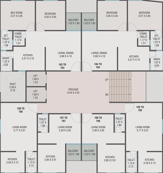 Floor Plan of Aashtha Elite Heights in Waghodia Road, Vadodara - Image 184565