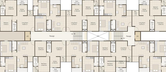 Floor Plan of Shivam Eshanti Avenue in Waghodia Road, Vadodara - Image 184585