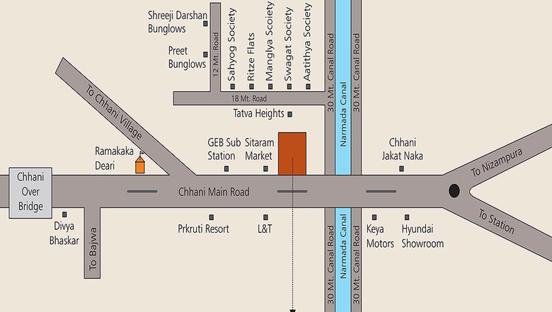 Location of B And B Eshranti Sira in Chhani, Vadodara - Image 184670