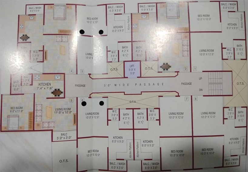 Floor Plan of Fahima Flats in Tandalja, Vadodara - Image 184778