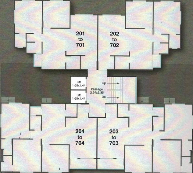 Floor Plan of Jay Fortune Heights in New Sama, Vadodara - Image 184822