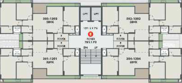 Floor Plan of Fortune Prime in Manjalpur, Vadodara - Image 184867