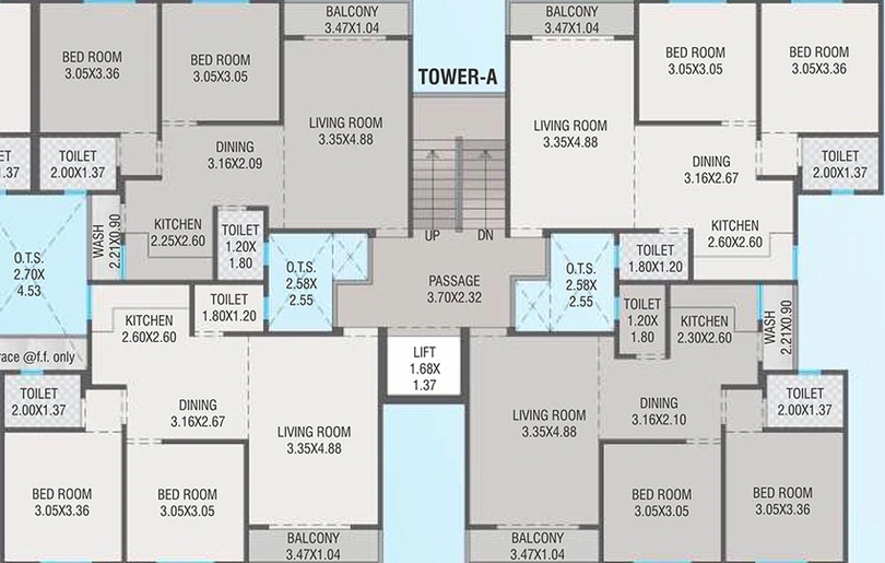 Floor Plan of Fortune V in Pratham Upvan, Vadodara - Image 184885