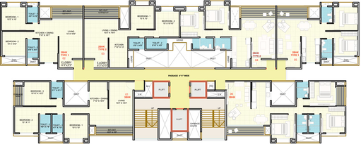 Floor Plan of Yash Vastu Parkland in Ghorpadi, Pune - Image 24194