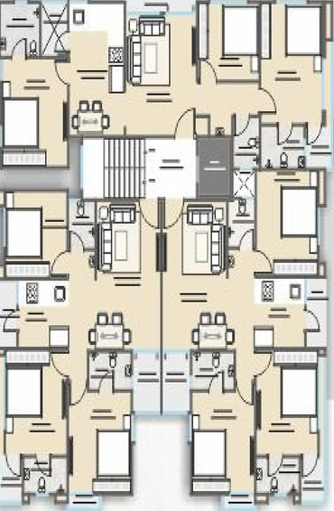 Floor Plan of Panjwani Golden Icon in Sayajipura, Vadodara - Image 184951