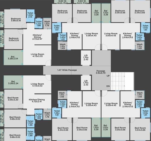 Floor Plan of Anksh Golden Icon Phase 2 in Bhayli Road, Vadodara - Image 184973