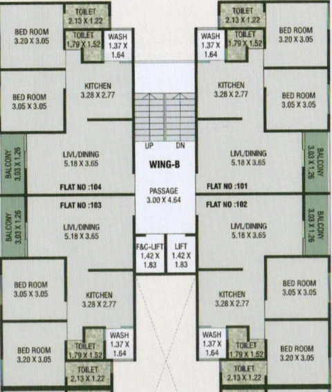 Floor Plan of Gajanan Exotica in Tarsali, Vadodara - Image 184997