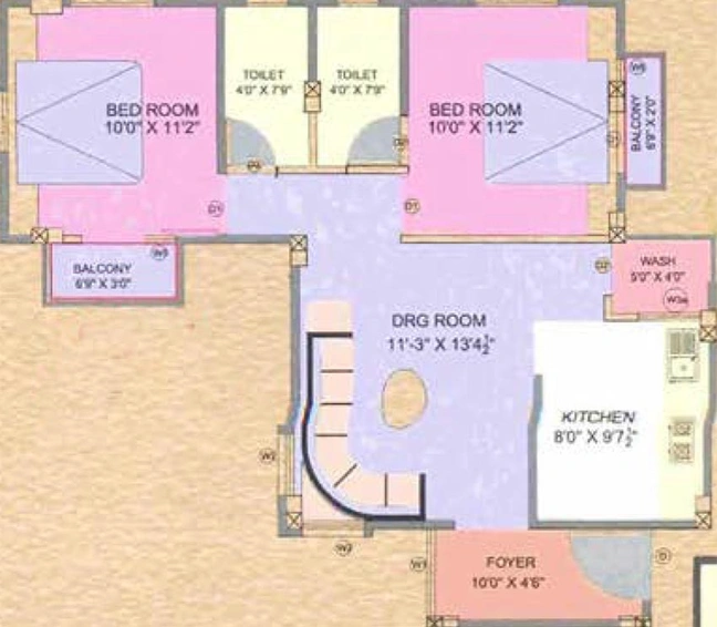 2 BHK Flat in Golden Residency in Warashiya, Vadodara - Image 821294