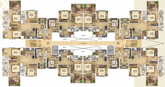 Floor Plan of Royal Homes in Wathoda, Nagpur - Image 116226
