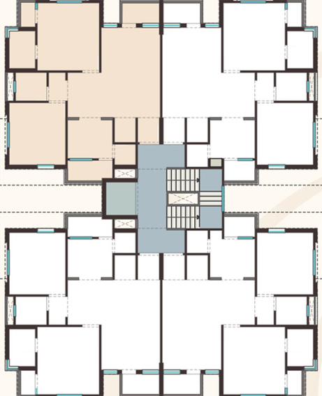 Floor Plan of LN Devinarayan Flats in Warashiya, Vadodara - Image 185058