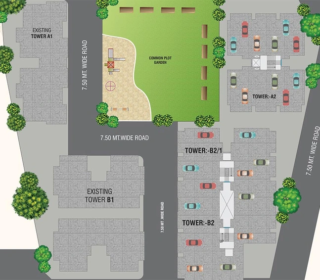 Master Plan of LN Devinarayan Flats in Warashiya, Vadodara - Image 185059