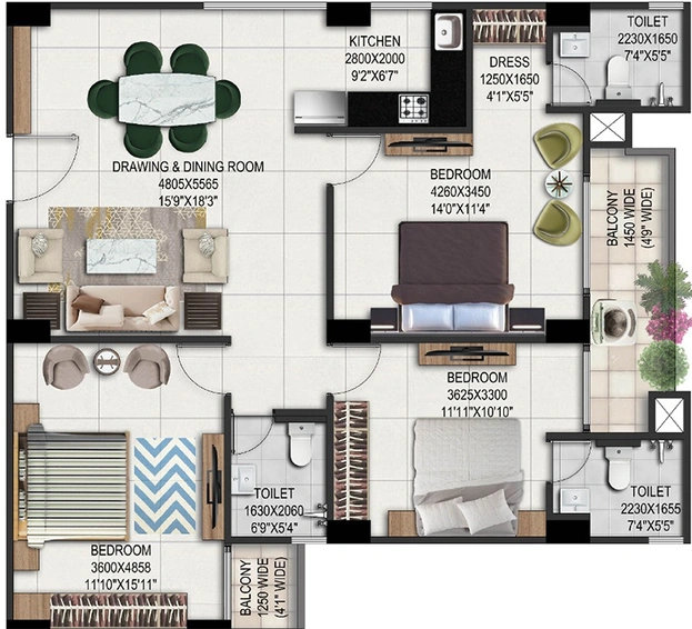 3 BHK Flat in SG Heights in Vrindavan Yojna, Lucknow - Image 821330