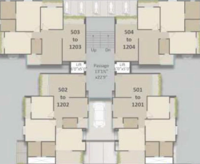 Floor Plan of Saroliya Galaxy 77 in Sama Savli Road, Vadodara - Image 185180