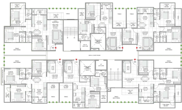 Floor Plan of Shree Laxmi Peace City in Besa, Nagpur - Image 116232