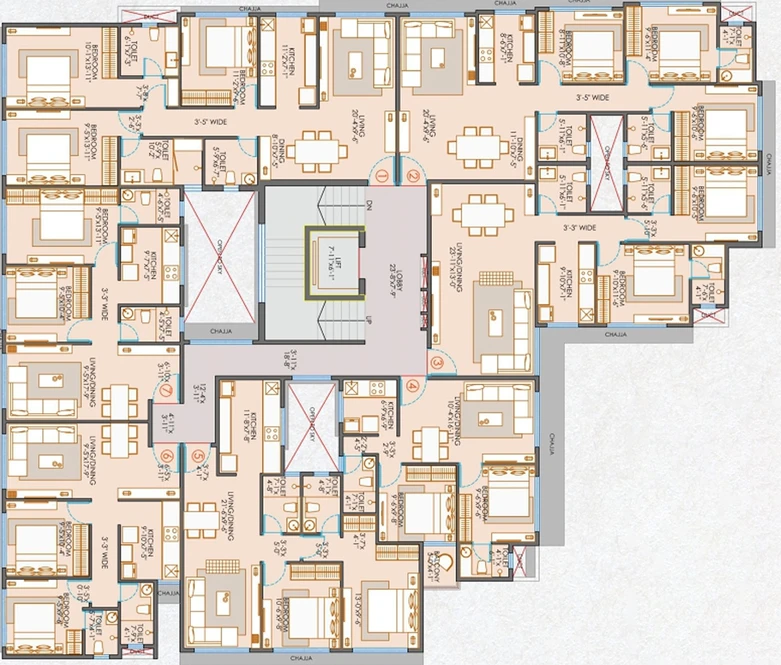 Floor Plan of YK Viva Dhanlaxmi in Vile Parle East, Mumbai - Image 185287
