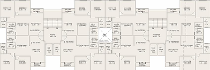 Floor Plan of Landmark Brushellz in Tandalja, Vadodara - Image 185279