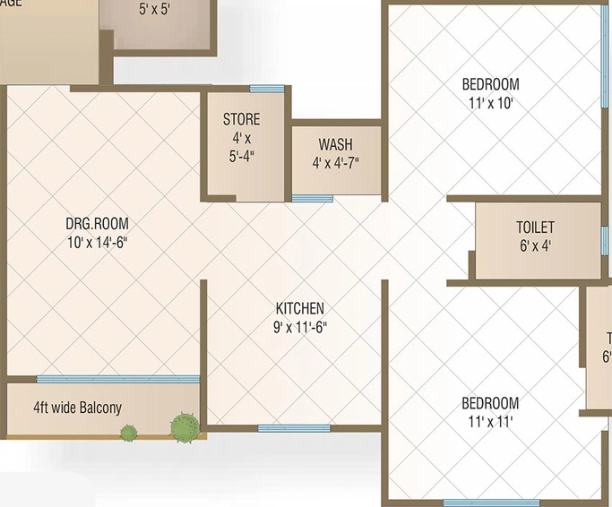 2 BHK Flat in Siddhivinayak Laxmi Villa in Jambuva, Vadodara - Image 821375