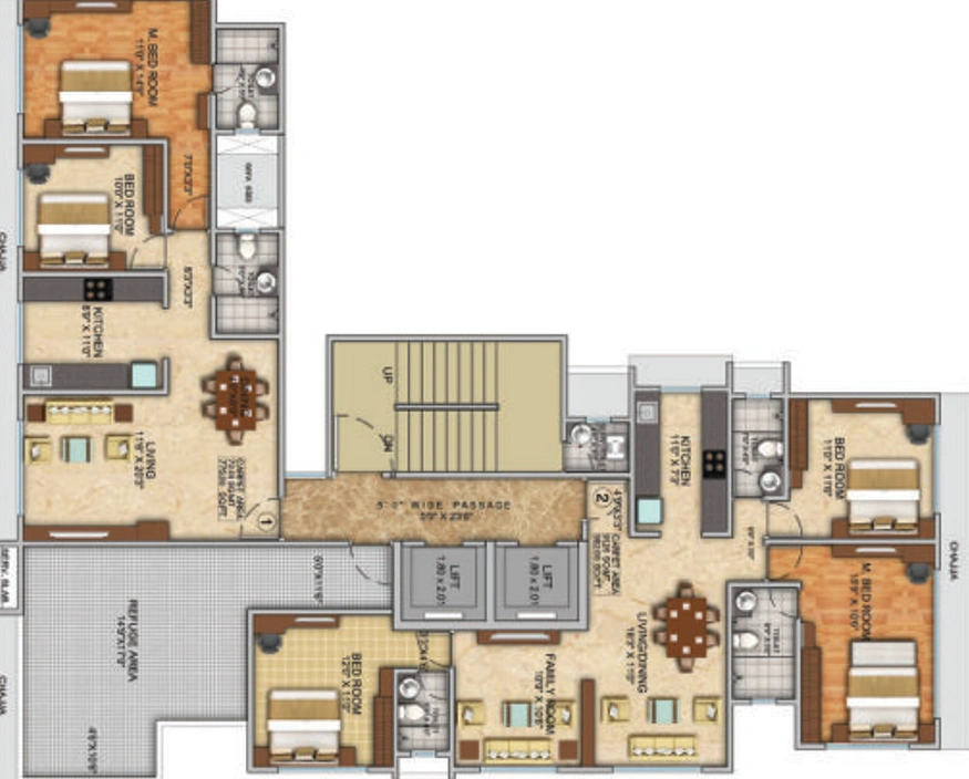 Floor Plan of Sri 10 Square in Andheri East, Mumbai - Image 185358