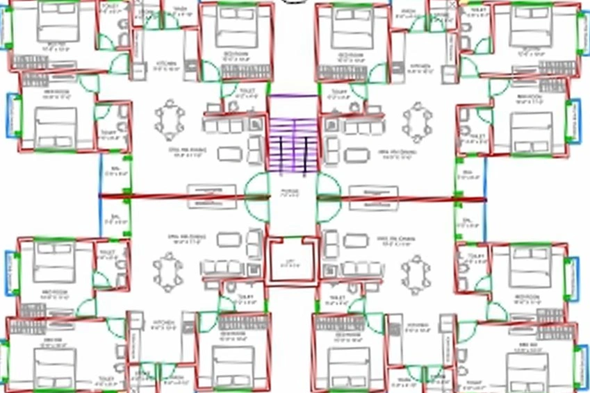 Floor Plan of Lilleria Aashiana in Vemali, Vadodara - Image 185364