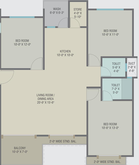 3 BHK Flat in Lilleria Avenue 2 in Alkapuri, Vadodara - Image 821401