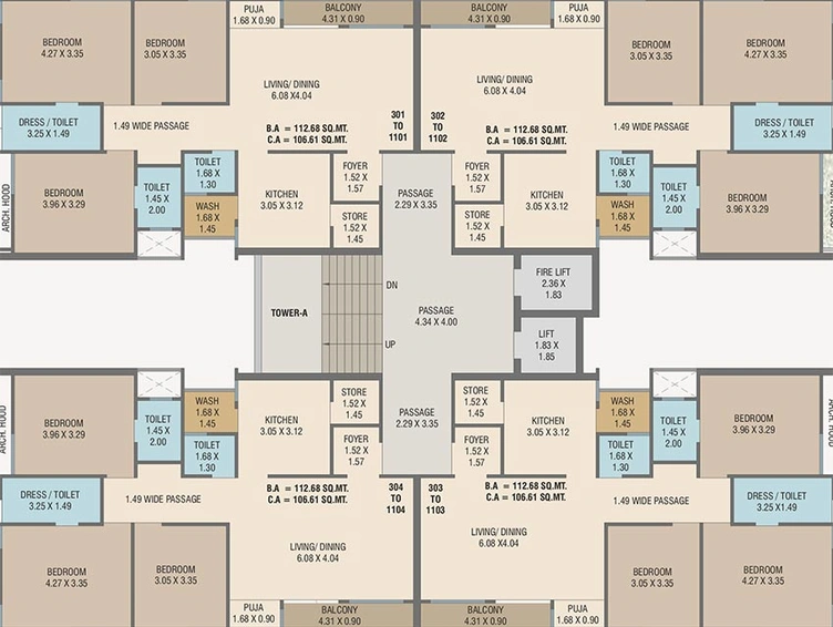 Floor Plan of Madhuban Clublife in Waghodia Road, Vadodara - Image 185534