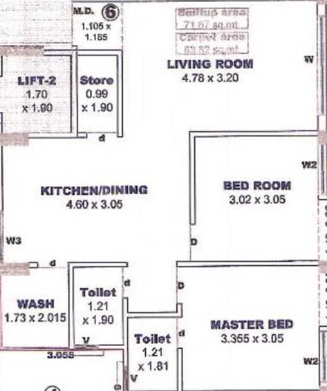 2 BHK Flat in Sapna Heaven in Mota Varachha, Surat - Image 821474