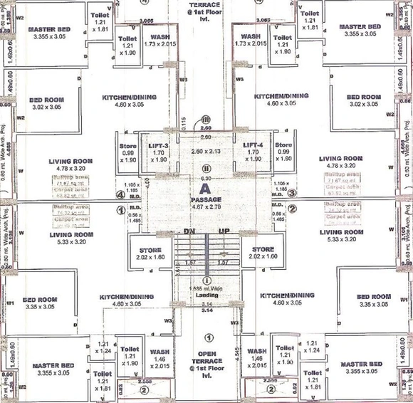 Floor Plan of Sapna Heaven in Mota Varachha, Surat - Image 185608