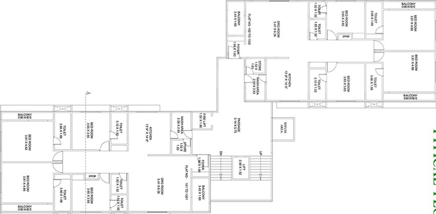 Floor Plan of Swastik Green Palms in Bhayli Road, Vadodara - Image 185779