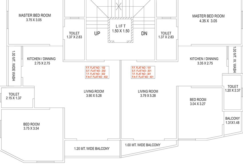 Floor Plan of Kirti Hemant Enclave in Waghodia Road, Vadodara - Image 185948