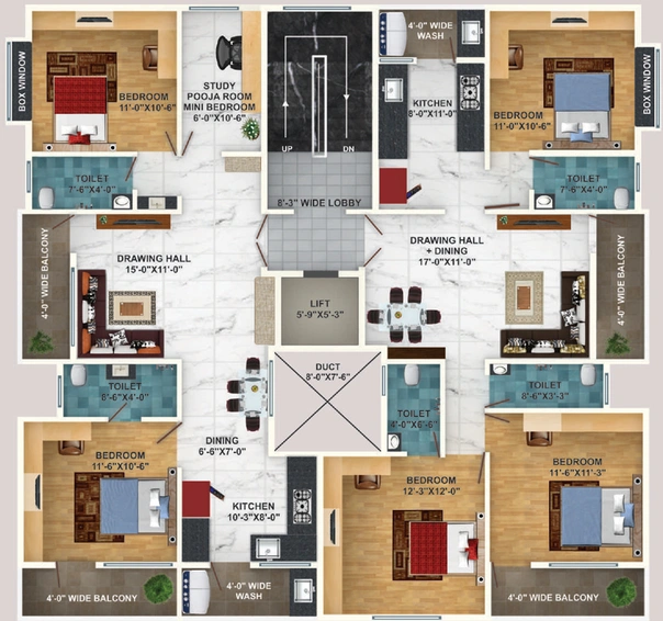 Floor Plan of Regaltech Vinayaka Centrico in New Manish Nagar, Nagpur - Image 115631