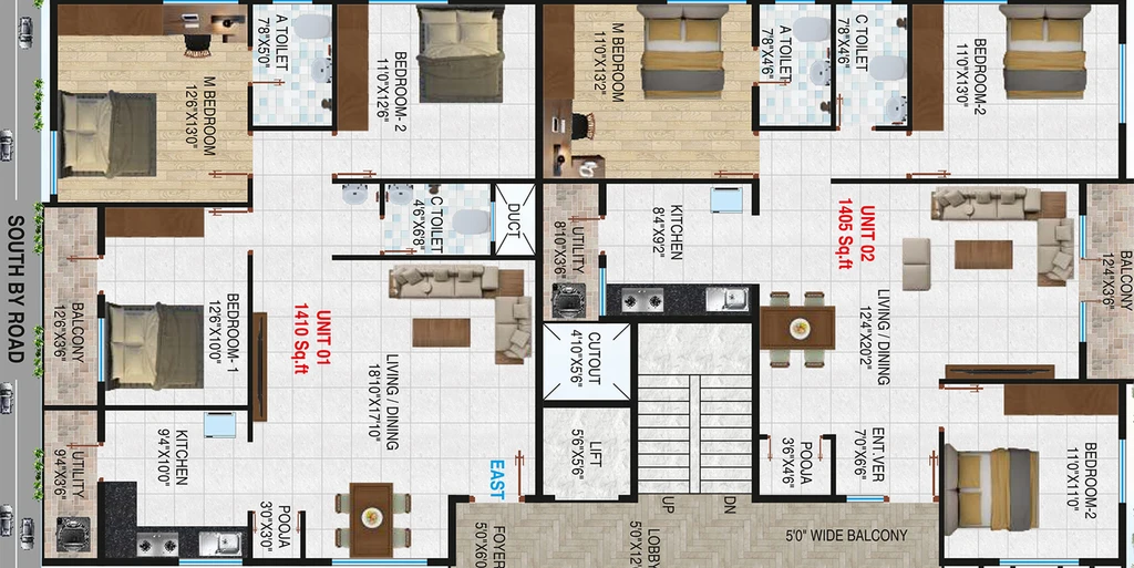 Floor Plan of Shree Sai Enclave in Kengeri, Bangalore - Image 186090