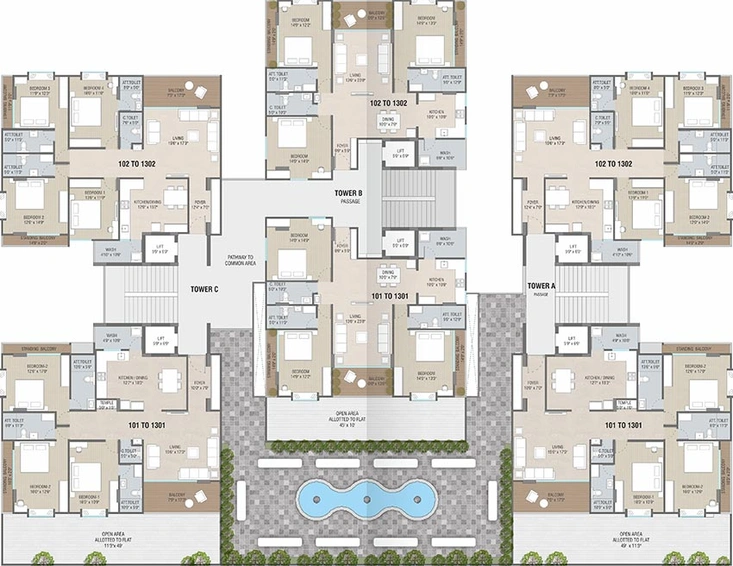 Floor Plan of Guruprasad JP Prisma in Kalali, Vadodara - Image 186137