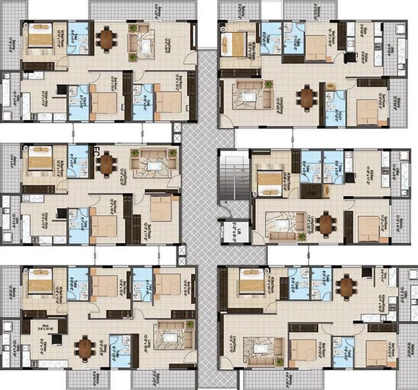 Floor Plan of Rajarajeshware Prernaa in Banashankari, Bangalore - Image 186193