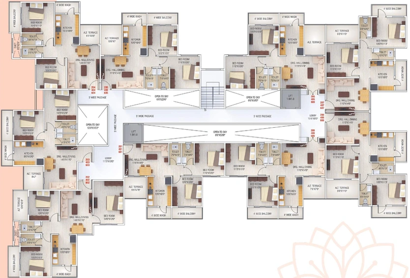 Floor Plan of Shree Gajanan Vihar 2 in Besa, Nagpur - Image 116271