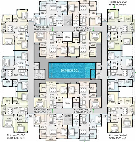 Floor Plan of Shilpa North View in Patia, Bhubaneswar - Image 186339