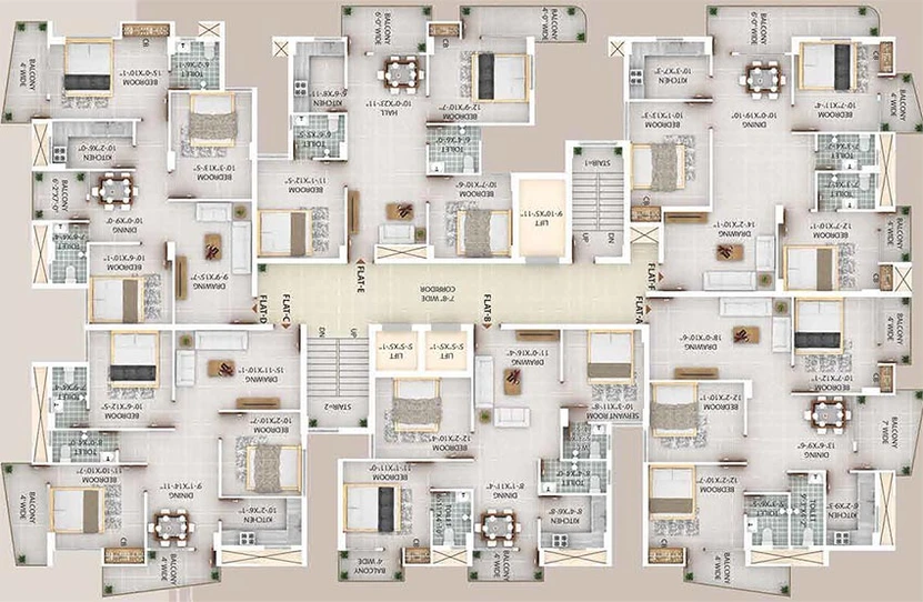 Floor Plan of Maa Aman Shikhar Green City in Pundag, Ranchi - Image 186413