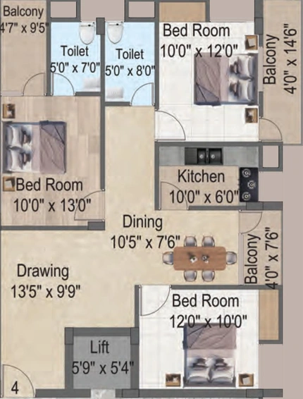 3 BHK Flat in PRP Rajrappa Arpan in Morabadi, Ranchi - Image 821728