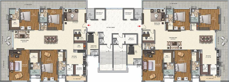 Floor Plan of DSR GVK Skycity in Somajiguda, Hyderabad - Image 186529
