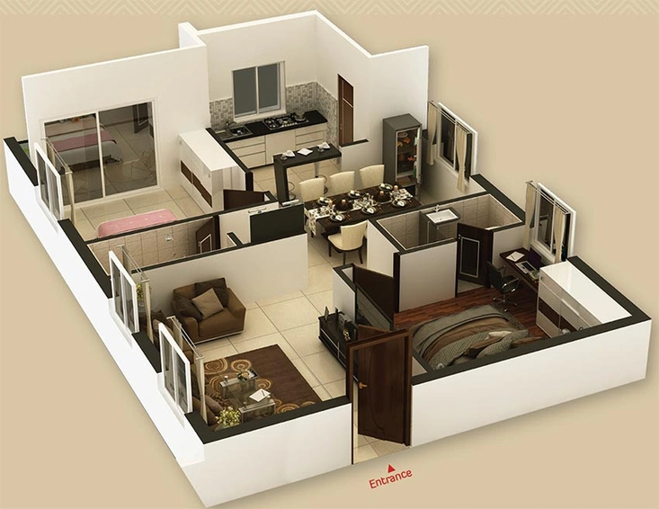 2 BHK Flat in RR Village Pointe in Manikonda, Hyderabad - Image 821751