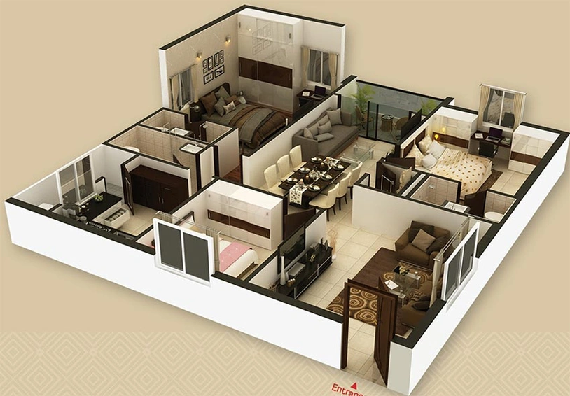 3 BHK Flat in RR Village Pointe in Manikonda, Hyderabad - Image 821752