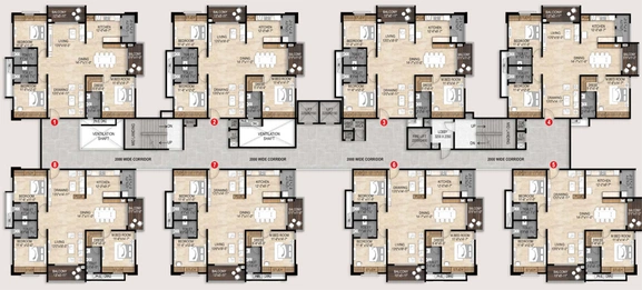 Floor Plan of EIPL The Tamarind in Neknampur, Hyderabad - Image 115406