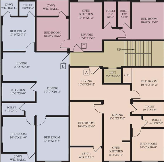Floor Plan of AN Nirmala Heritage in Lake Town, Kolkata - Image 186753