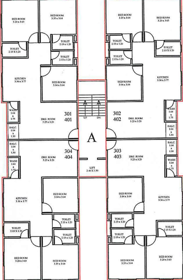 Floor Plan of Jay Kalash Elite in Bhayli Road, Vadodara - Image 186762