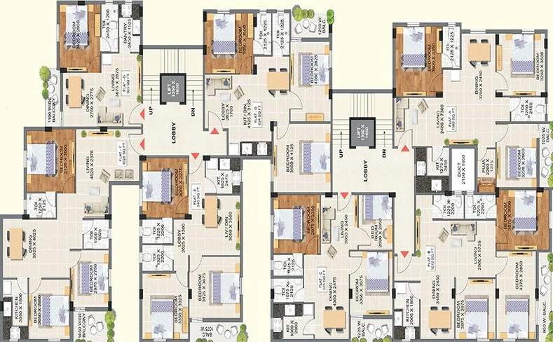 Floor Plan of AN Nirmala Prakash in Lake Town, Kolkata - Image 186767