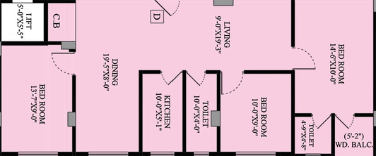 3 BHK Flat in AN Nirmala View in Lake Town, Kolkata - Image 821825