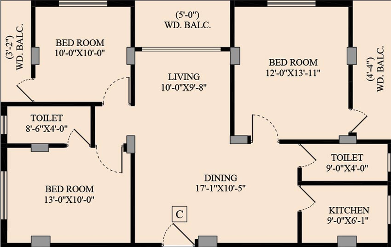 3 BHK Flat in AN Nirmala View in Lake Town, Kolkata - Image 821826
