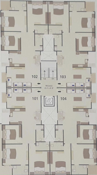 Floor Plan of Shree Kalash Residency in New Sama, Vadodara - Image 186788