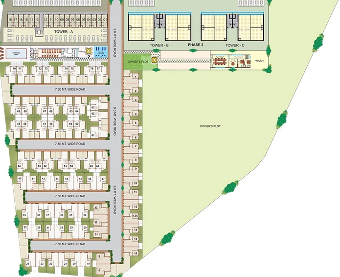 Master Plan of Vinayak Kalash Square And Villas in Waghodia Road, Vadodara - Image 186803